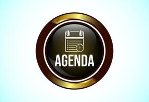 Agenda button illustration. Suitable for mobile app, and website UI design. vector