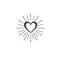 Heart icon isolated on white background vector