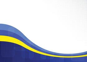 Blue and yellow background shape in white fill color vector