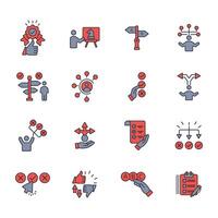 Choice icon set..Editable stroke.linear style sign for use web design vector