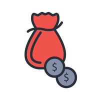 savings icon. .Editable stroke.linear style vector