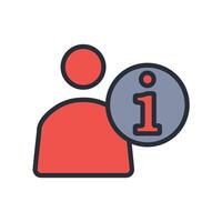 user info icon. .Editable stroke.linear style sign for use web vector