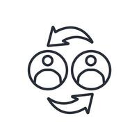 connec icon. .Editable stroke.linear style sign for use web vector