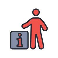 personal information icon. .Editable stroke.linear style sign for use vector