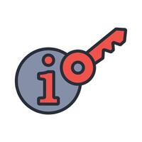key information icon. .Editable stroke.linear style sign for use web vector