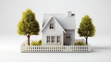 Modern home architecture visualized through 3D models. photo