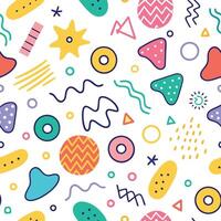 seamless pattern with colorful geometric shapes and vector