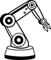 Robotics icon in doodle style vector