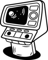 A hand drawn icon of space scanner vector