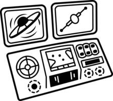 A hand drawn icon of space panel vector