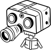 Space camera icon in drawing style vector