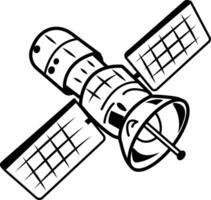 Space station icon in drawing style vector