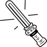 A drawing style icon of laser sabber vector