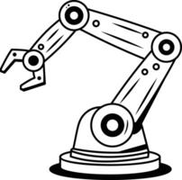 Robotic arm icon in drawing style vector