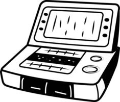 A hand drawn icon of a control system vector