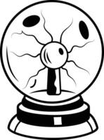 A hand drawn icon of plasma light vector