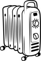 Space heater icon in drawing style vector