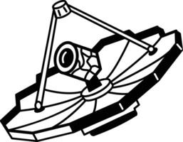Webb telescope icon in drawing style vector