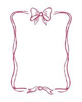 Elegant decorative frame design with bows and ribbons for creative projects and invitations vector
