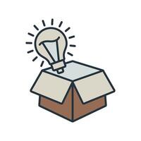 thinking outside the box icons isolated on White Background. vector