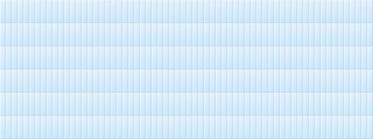 Seamless blue tile pattern. Rectangle ceramic tiled texture for bathroom wall, kitchen floor, pool surface. Repeating light mosaic grid background. Repeated vertical brick backdrop. vector