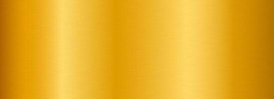Gold metallic gradient texture. Golden metal foil background. Wide shiny yellow sheet for label, plate, plaque, sign, tag, print. Textured material surface. vector
