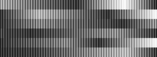 Black and white striped halftone gradient. Fading line gradation background. Repeating linear pattern backdrop. Parallel lines wallpaper for overlay, print, cover. Doppler effect strip concept vector