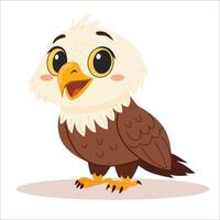 eagle, looking at the viewer, on a white background vector