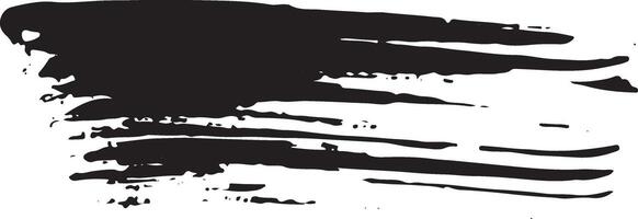 black long smooth stroke made with a brush with fine lines and rough, for a variety of designs vector