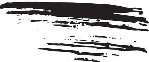 black paint stroke consisting of several chaotic lines for various designs vector