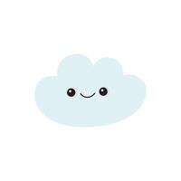 Cloud with smiling face. Illustration vector