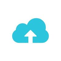 Simple cloud storage icon. Isolated on white background. vector