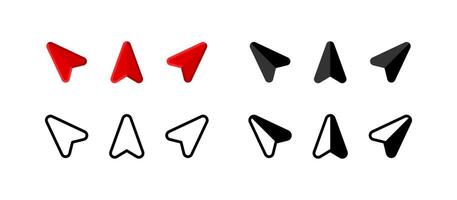 Navigation arrows. Navigation pointer icons vector