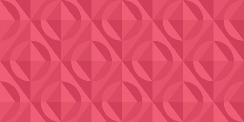 Retro-inspired geometric pattern with overlapping circles and diamonds in vibrant red and pink hues. Perfect for wallpapers, textiles, packaging, web backgrounds or mid-century modern design projects.