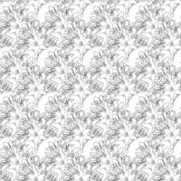 Dense pattern with lilies. vector