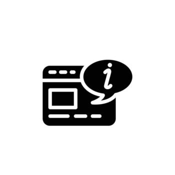 web page info solid icon design good for web or mobile app vector