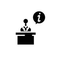 information desk solid icon design good for web or mobile app vector