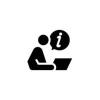 information and help desk agent solid icon design good for web or mobile app vector