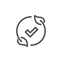 environmentally friendly outline icon design good for web or mobile app vector