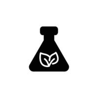 safe chemicals eco laboratory solid icon design good for web or mobile app vector