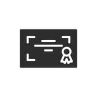 certificate solid icon design good for web or mobile app vector