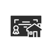 house certificate solid icon design good for web or mobile app vector