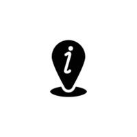 map pointer for information solid icon design good for web or mobile app vector
