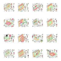 Set of Web Flat Illustrations vector