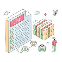 Perfect design of logistic list vector