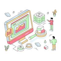 Modern design collection of web analytics vector