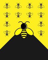 Organic honey background. Natural and farm honey packaging. Labels and tags with bee icons patterns. vector