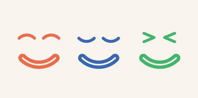 Illustration emote smile unique design abstract vector