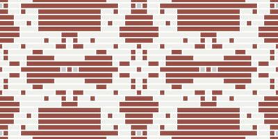 Pixel Art Ikat Pattern Sareefolk Embroidery, Aztec Geometric Ornament Print. Design for Carpet, Wallpaper, Clothing, Wrapping, Fabric vector