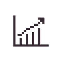 chart pixel art design vector